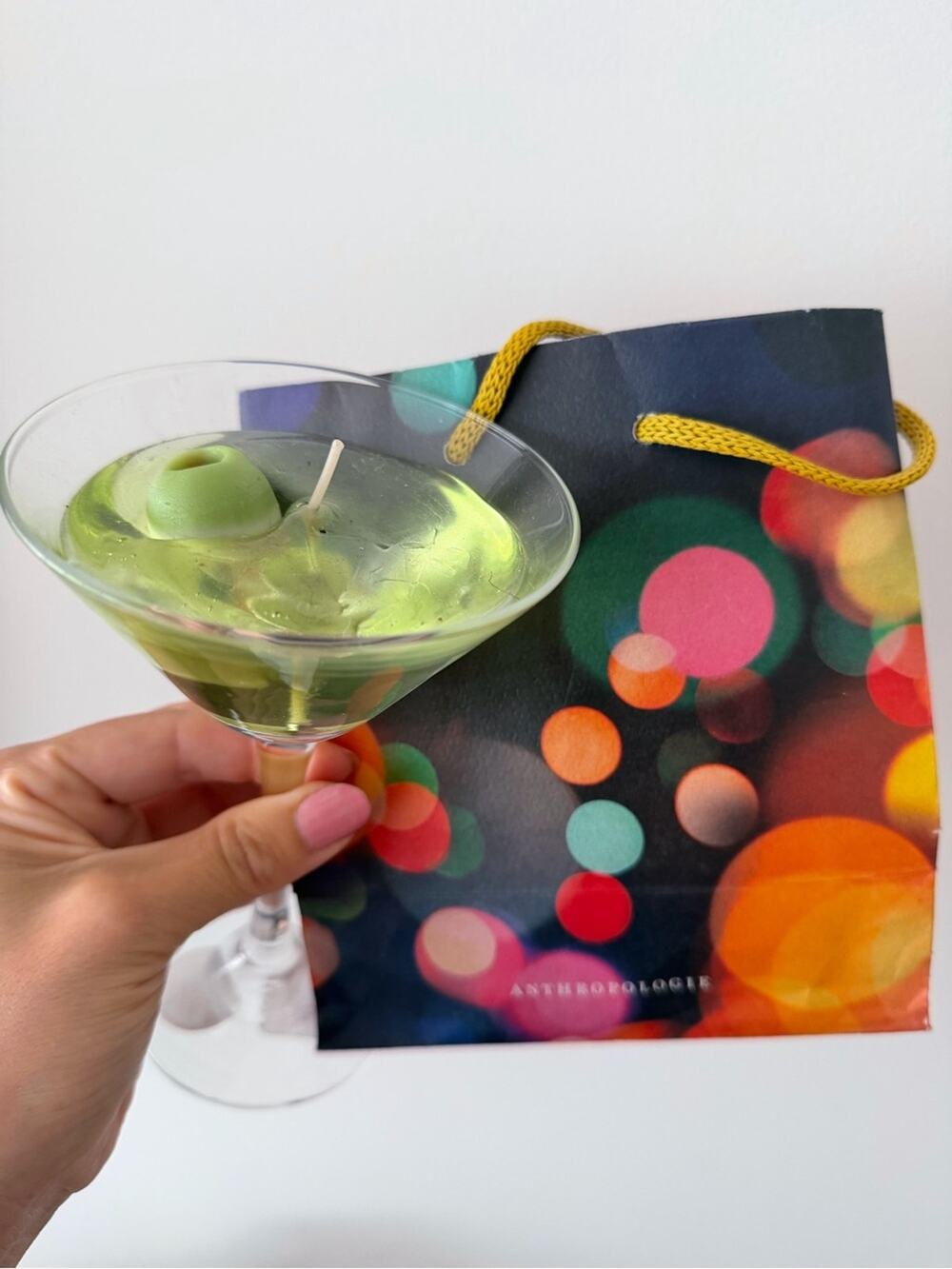 🗽NWT Anthropologie Martini Glass Candle